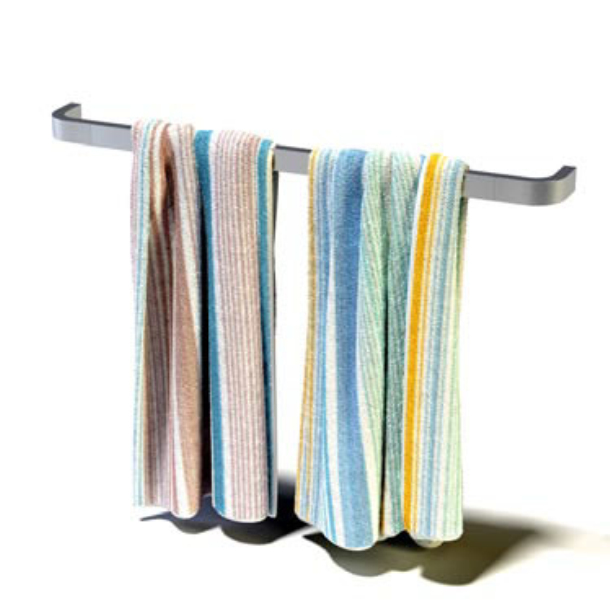 彩色条纹两条毛巾