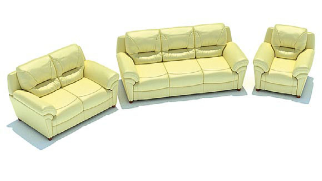 鹅黄色组合沙发