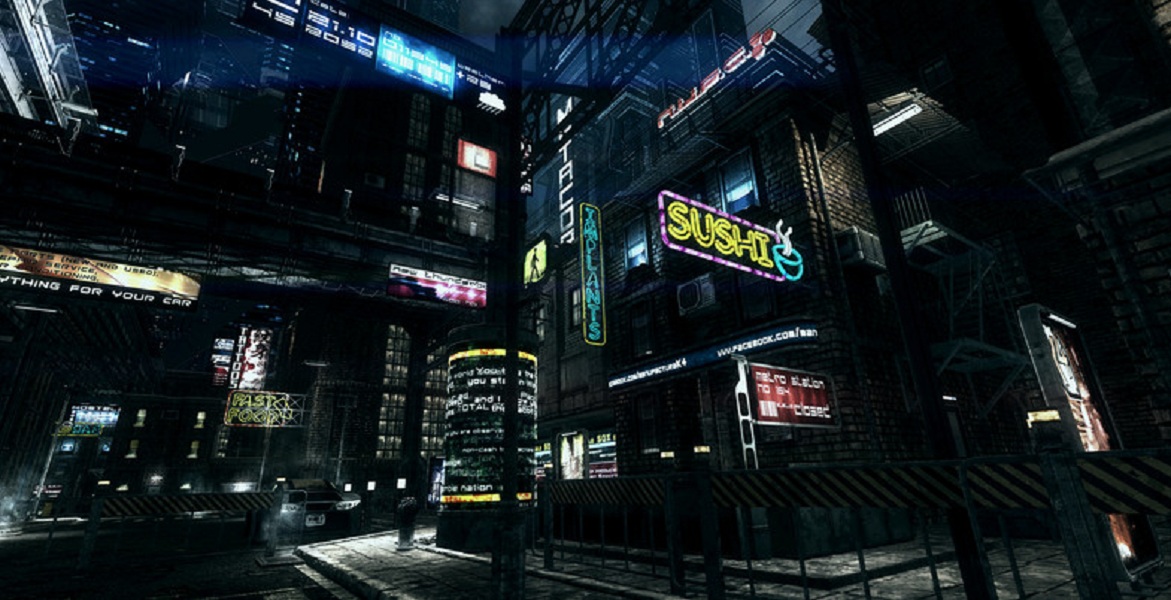 unity3d游戏场景模型超精美黑夜城市3D模型