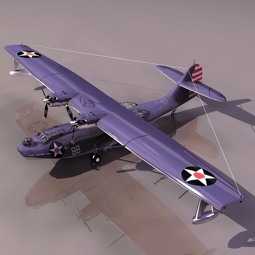 飞机3D模型系列 19-20世纪飞机历史博物馆 老美卡特琳娜轰炸机