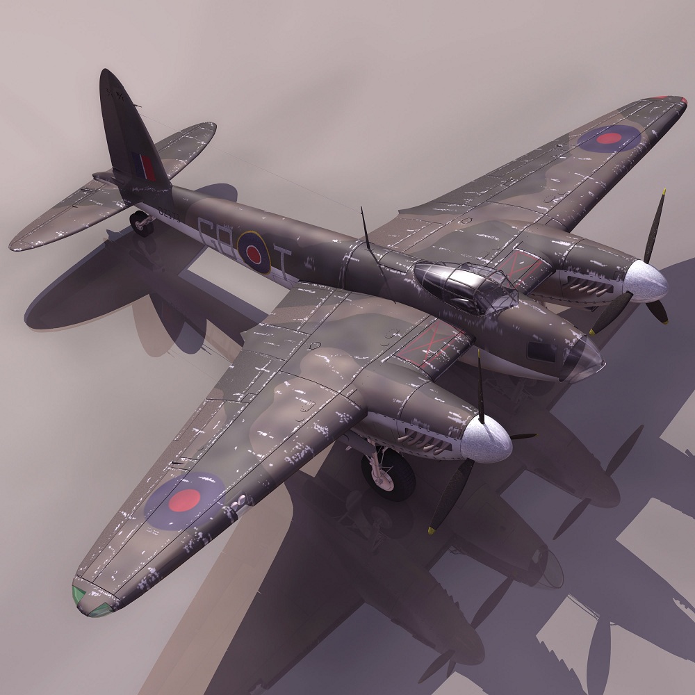 飞机3D模型系列 19-20世纪飞机历史博物馆 蚊式战斗轰炸机 Mosquito