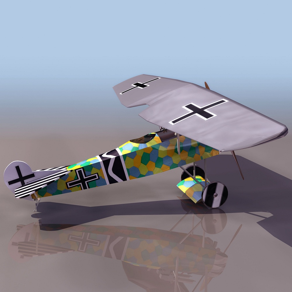 飞机3D模型系列 19-20世纪飞机历史博物馆 二战德国单翼战斗机