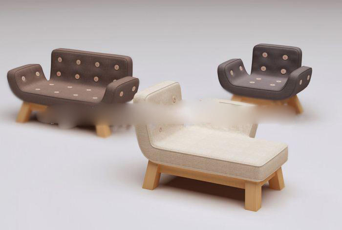 爱丽丝童话沙发 3D模型下载