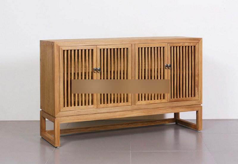 中式古典实木边柜