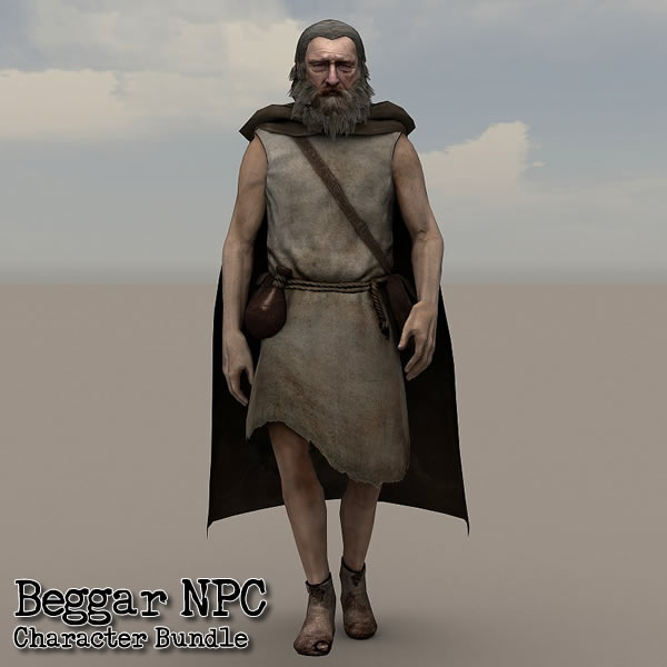 DEXSOFT-GAMES: Beggar NPC Character Bundle by Sebastian Barz 乞丐NPC模型