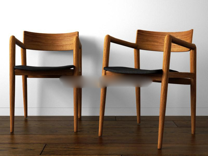 现代实木单人椅