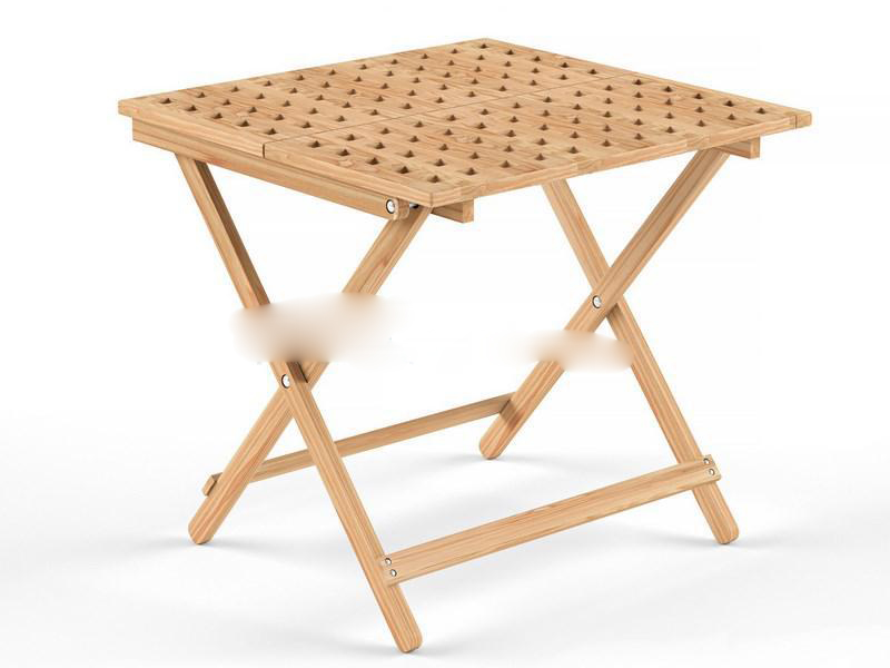 现代木艺方形折叠凳子