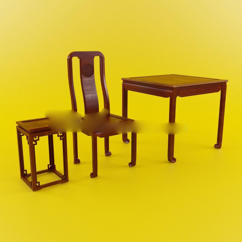 中式古典桌椅柜组合