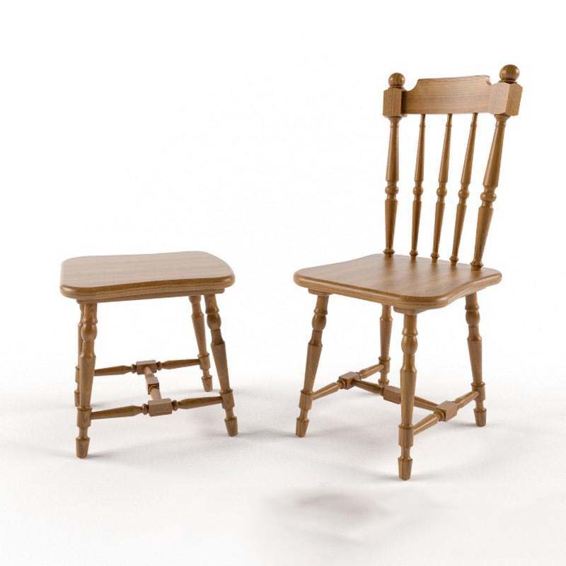 第一季模型套装（国外单体）实木餐椅3