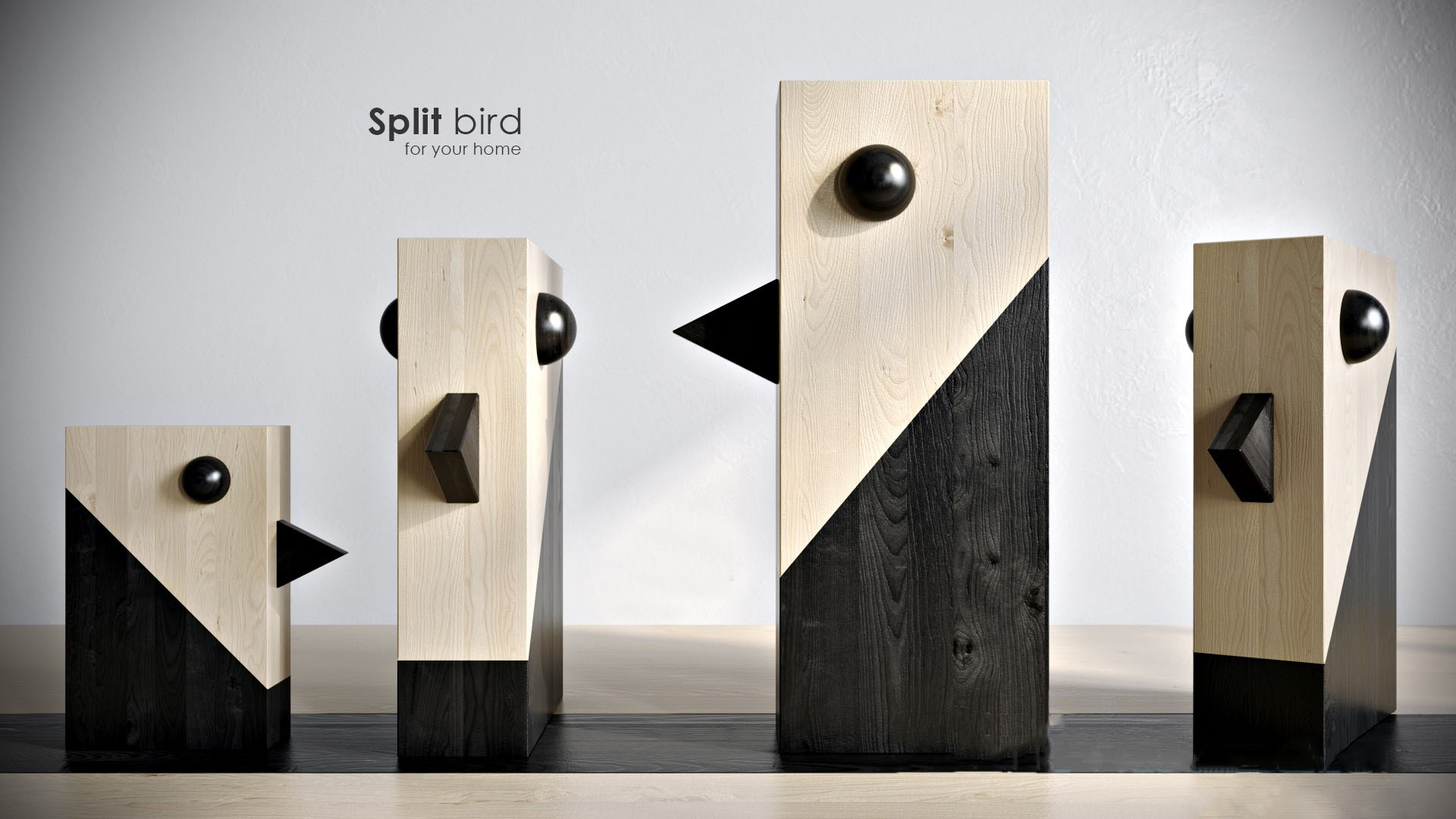 小鸟造型木质装饰柜