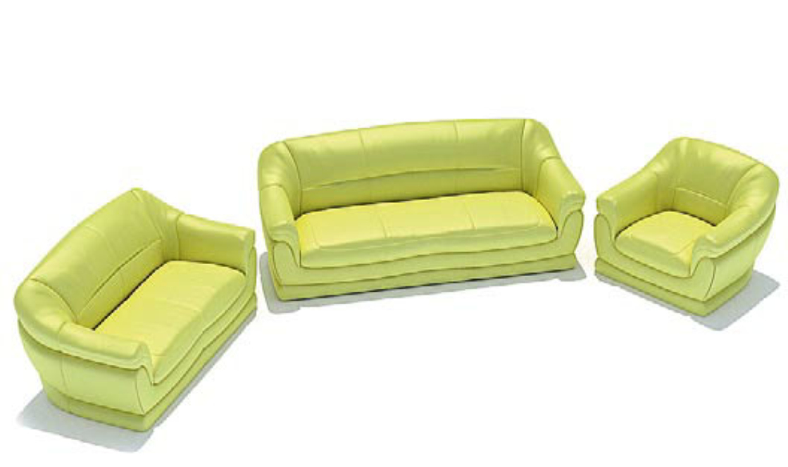 黄绿色组合沙发
